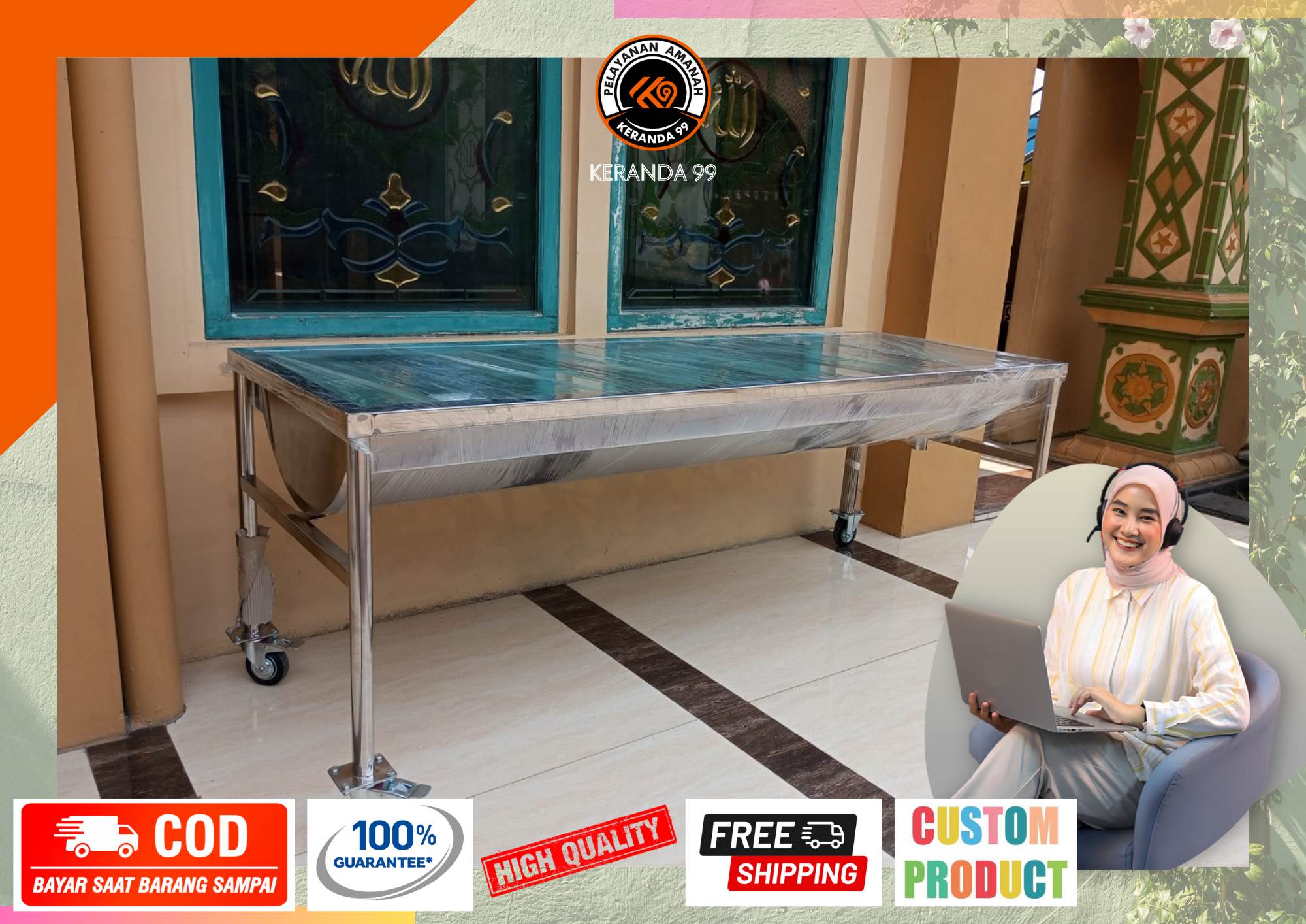 Keranda Untuk Ambulan Stainless Steel
